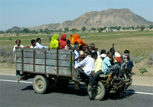 Budget group travel on a jugaad in India